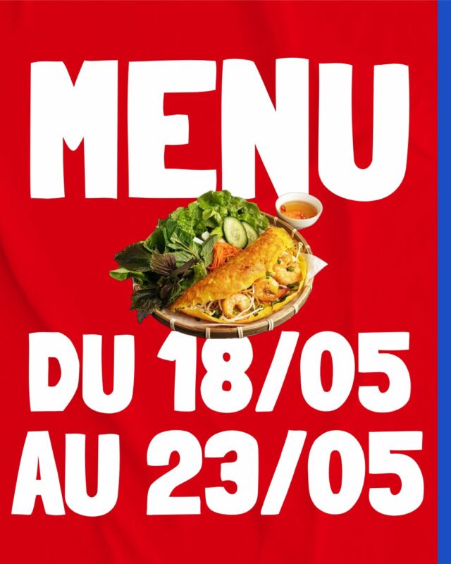 🍚 Mets de la semaine 🍚

Bonjour à toutes et à tous,

Pour cette semaine sans jour férié, Thai Saphai remet la crêpe vietnamienne (banh xeo) ainsi que le porc thai saphai à la carte.
N'hésitez pas à venir nous voir pour (re)découvrir ces plats.

Belle semaine à toutes et à tous.

#FoodBordeaux #TakeAway #Asianfood #VietFoodLovers #Thailandfood #Noodleslovers #VeggieBordeaux #bieresbordeaux #Foodporn #Menu #TraiteurMaison #PlatDuJour #CateringLife #MenuDeLaSemaine #CuisineMaison