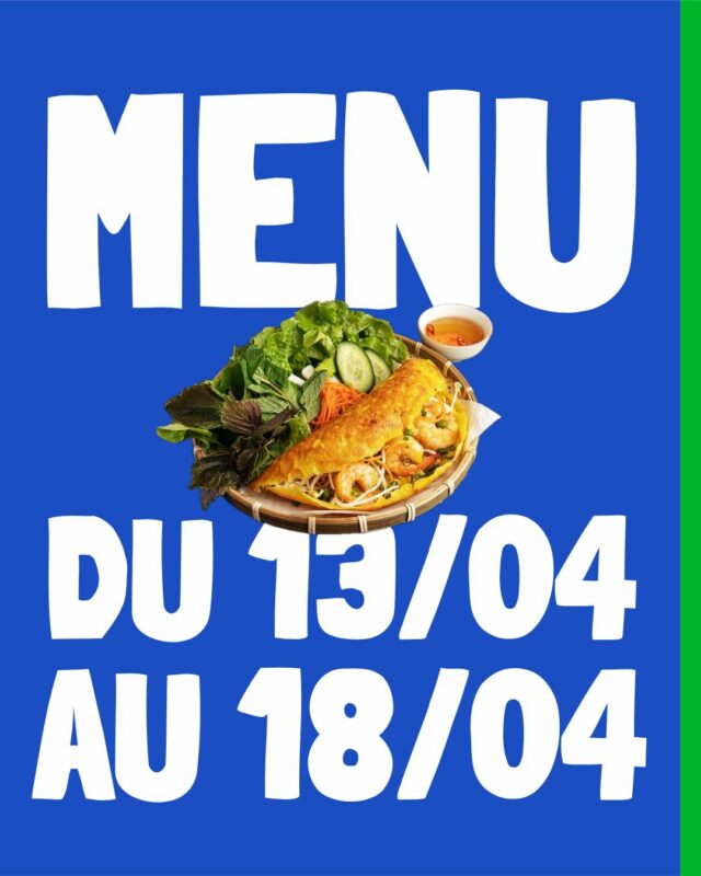 🥡Plats de la semaine🥡

Bonjour à toutes et à tous,

Pour cette semaine, la cheffe remet à l'honneur la crêpe vietnamienne.
Un plat frais, idéal pour retrouver une semaine ensoleillée.

#FoodBordeaux #TakeAway #Asianfood #VietFoodLovers #Thailandfood #Noodleslovers #VeggieBordeaux #bieresbordeaux #Foodporn #Menu #TraiteurMaison #PlatDuJour #CateringLife #MenuDeLaSemaine #CuisineMaison